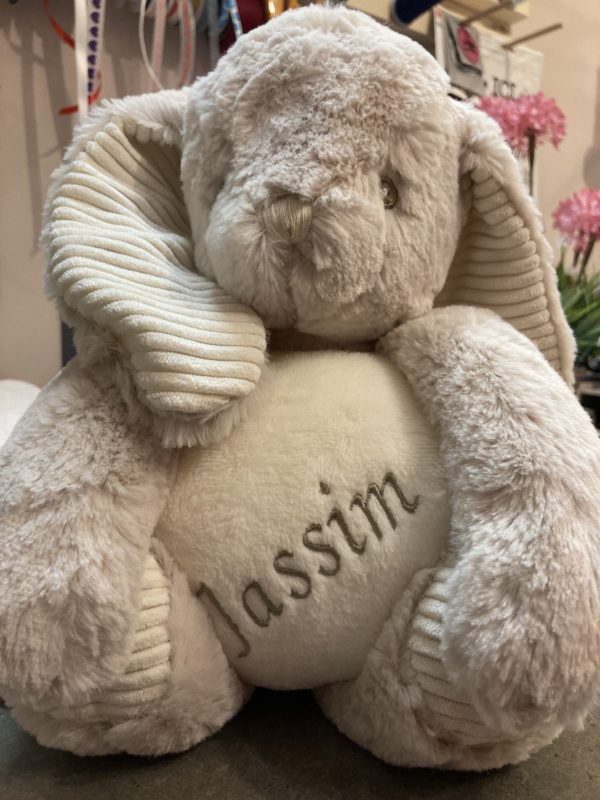PELUCHE LAPIN BRODEE PRENOM