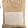 sac cadeai toile de jute et coton avec cordelette