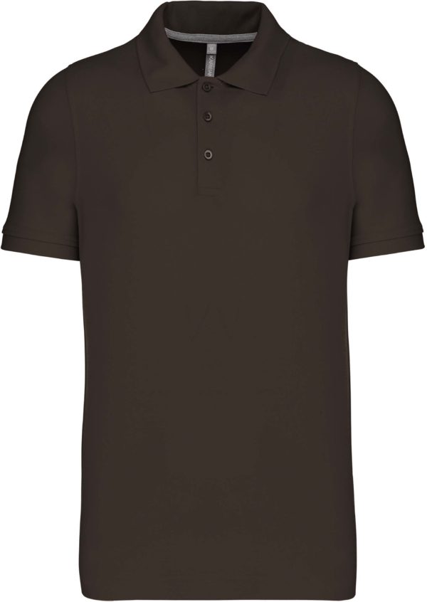Polo manches courtes homme 100% coton K241_DARKKHAKI