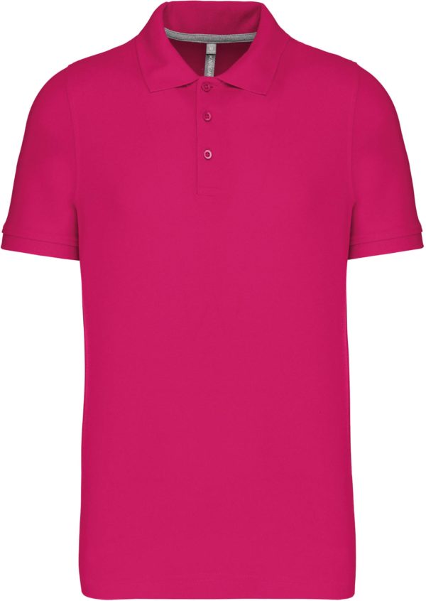 Polo manches courtes homme 100% coton K241_FUCHSIA