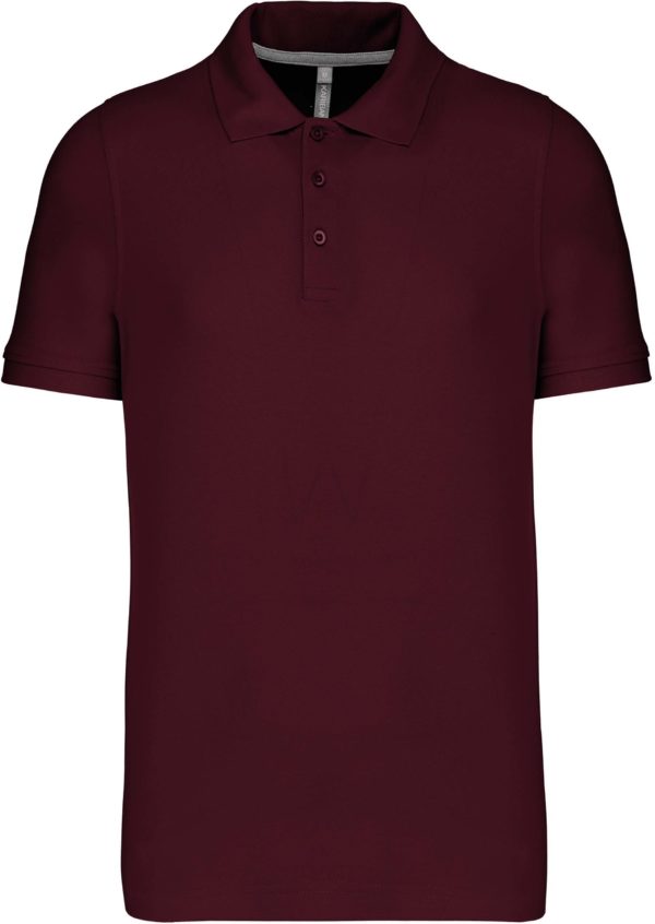 Polo manches courtes homme 100% coton K241_WINE