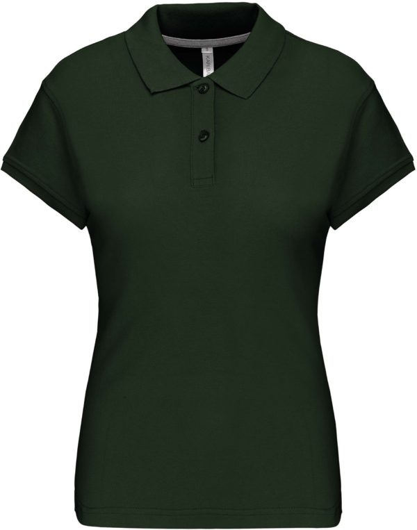 polo manche courte femme_FORESTGREEN