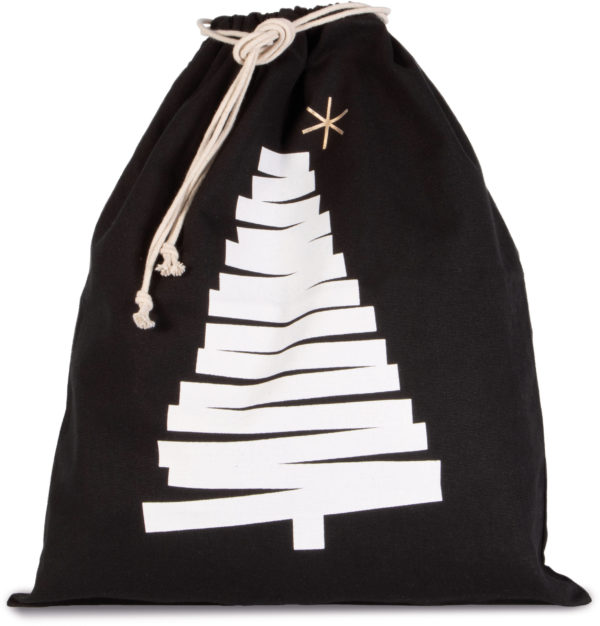 PS_KI0746_BLACK sac cadeaux coton motif sapin