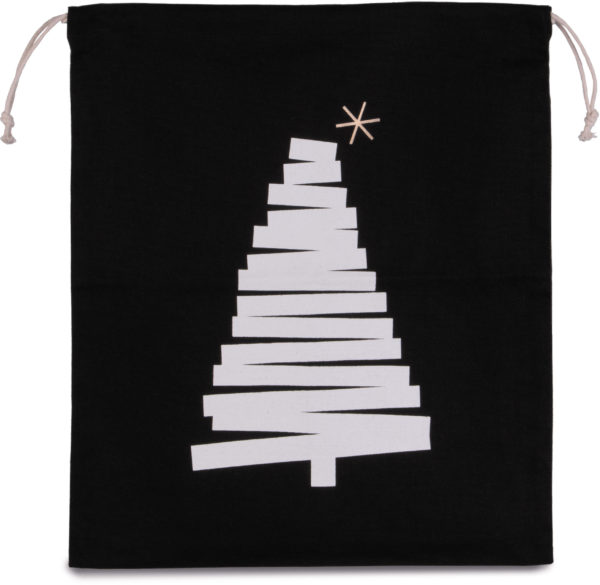 PS_KI0746_BLACK sac cadeaux coton motif sapin