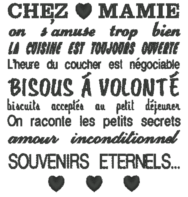 chez mamie motif de broderie telechargeable